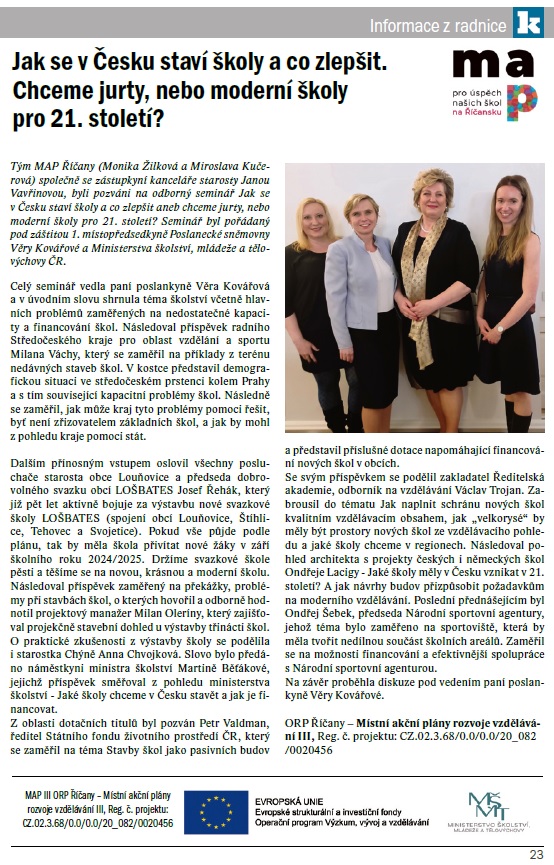 Článek Říčanský kurýr